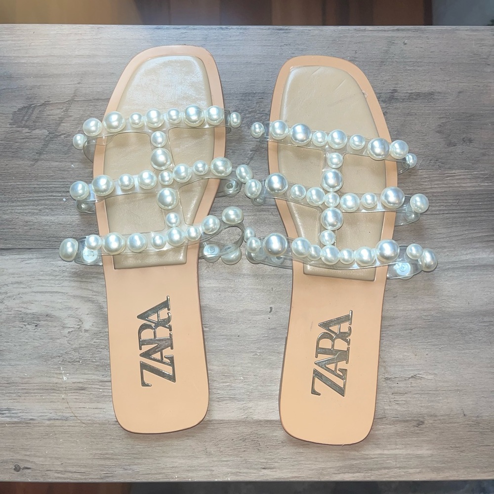 Zara Pearl Sandals